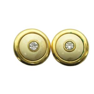 イヤリング アクセサリー クリップ式 両耳用 ラインストーン ゴールド色 GY11 /MQ