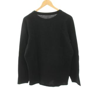 lucien pellat finet ニット セーター 長袖 ハイヒール柄 ラインストーン カシミヤ M 黒 ブラック /HN GY18