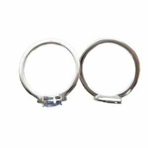 SWAROVSKI 指輪 2連 アクセサリー リング ラインストーン クリスタル ロゴ 13号 シルバー色 GY18 /MQ