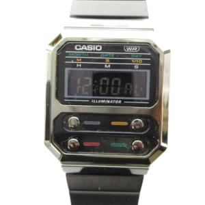 A100WE 腕時計 ウォッチ クォーツ デジタル カレンダー付き シルバー色 GY18 /MQ