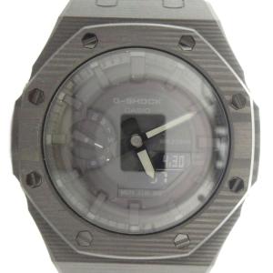 GA-2100 腕時計 ウォッチ クォーツ カレンダー付き 黒文字盤 黒 ブラック GY18 /MQ
