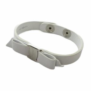 ブレスレット アクセサリー バングル レザー ヴァラ リボン 白 ホワイト GY11 /MQ