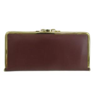 Cartier マストライン クラッチバッグ パーティバッグ がま口 レザー ロゴ 型押し ゴールド金具 ボルドー /XZ