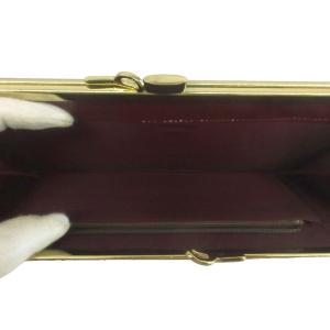 Cartier マストライン クラッチバッグ パーティバッグ がま口 レザー ロゴ 型押し ゴールド金具 ボルドー /XZ