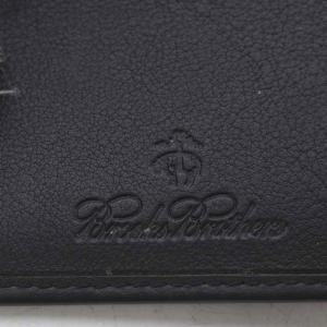 Brooks Brothers カードケース 名刺入れ ロゴ レザー ブラック /YO14 GY18