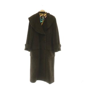 GK.COLLECTION ジーケー コレクション ロング コート ウール 9 茶 ブラウン /SY GY18
