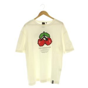 Tシャツ カットソー 半袖 プリント チェリー 48 生成 /SY