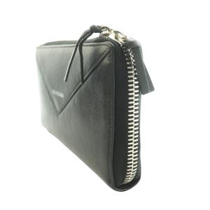 BALENCIAGA ペーパー コンチネンタル ジップアラウンド ウォレット ブラック