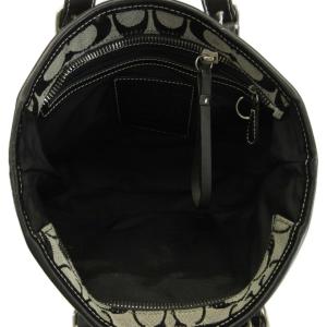 COACH ハンドバッグ キャンバス レザー シグネチャー 黒 ブラック 6043 /XZ GY11
