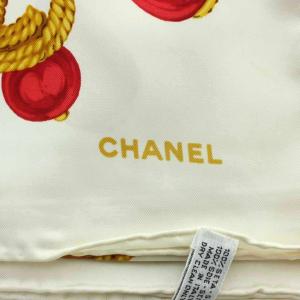 CHANEL 大判スカーフ シルク イエロー