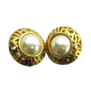イヤリング アクセサリー 両耳用 クリップ式 フェイクパール ゴールド色 GY18 /MQ