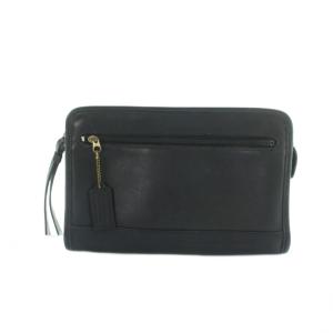COACH オールドコーチ 9833 USA製 クラッチバッグ セカンドバッグ ロゴ レザー 黒 ブラック GY18