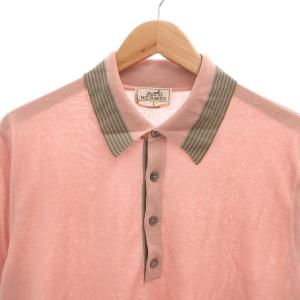 HERMES ポロシャツ L ピンク