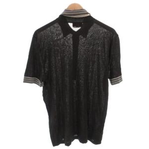 HERMES ポロシャツ イタリア製 XL ブラック