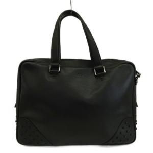 【美品A】TOD’S トッズ ブリーフケース 黒皮イタリア製 TOD'S トッズ-ビジネスバッグ ブリーフケース ショルダー 2WAY 牛革