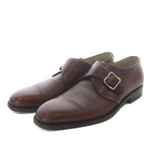 ビジネスシューズ シングルモンクストラップシューズ レザー 7.5D ブラウン /YO25 GY11