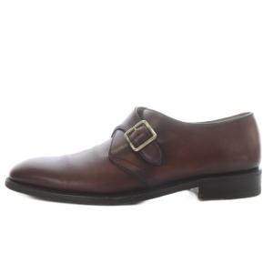 Salvatore Ferragamo ビジネスシューズ シングルモンクストラップシューズ レザー 7.5D ブラウン /YO25 GY11
