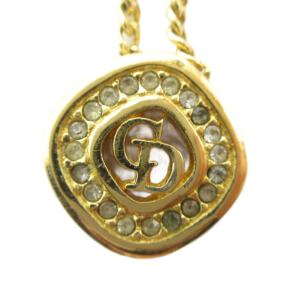 ネックレス アクセサリー ペンダント ロゴ ラインストーン ゴールド色 GY18 /MQ OH