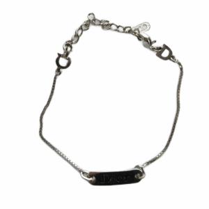 ブレスレット アクセサリー バングル ロゴ シルバー色 GY18 /MQ OH