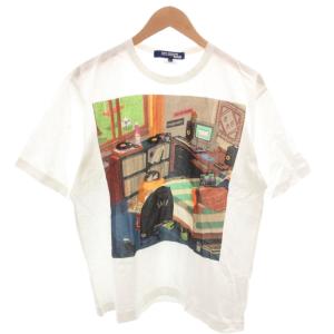 AD2021 Tシャツ カットソー 半袖 プリント L 白 ホワイト WH-T005 /FF GY18