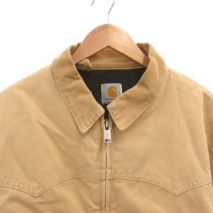 Carhartt ジャケット ブルゾン ジップアップ コーデュロイ切替 パッチ ロゴ ベージュ /FF GY18