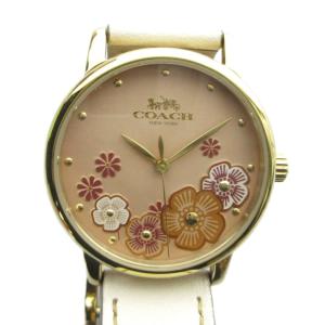 ジャンク品 CA.113.7.34.1509 腕時計 ウォッチ クォーツ レザーベルト ロゴ ゴールド色
