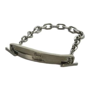 ブレスレット アクセサリー バングル ロゴ シルバー色 GY18 /MQ