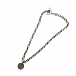 ネックレス ロゴ アクセサリー ラインストーン シルバー色 GY18 /MQ