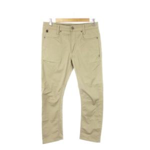 D-STAQ 3D STRAIGHT TAPERED チノパン W30 L32 ベージュ ロゴ 膝切り替え