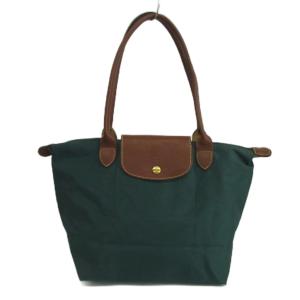 ル プリアージュ Le Pliage ハンドバッグ トート ナイロン レザー 折りたたみ ロゴ 緑 グリーン