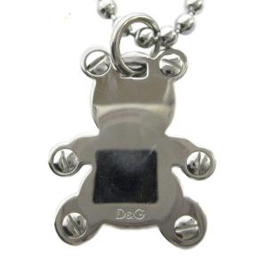 ネックレス アクセサリー ペンダント ロゴ テディベア シルバー色 GY11 /MQ