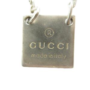 ネックレス アクセサリー Silver925 ロゴ プレート シルバー色 GY11 /MQ OH