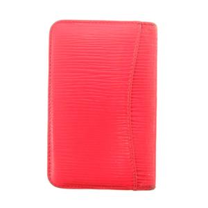 LOUIS VUITTON カードケース 名刺入れ レザー ロゴ 赤 レッド /JS GY11