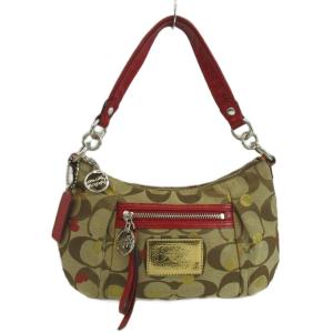 ポピー Poppy ハンドバッグ ショルダー 2WAY キャンバス エナメル シグネチャー 水玉 ドット柄