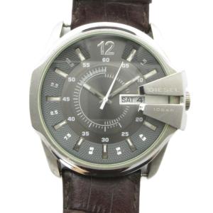 DZ-1206 腕時計 ウォッチ クォーツ レザーベルト カレンダー付き シルバー色 GY11 /MQ
