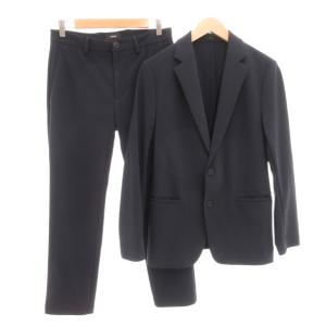 セットアップ ストレッチテーラード ジャケット 36 パンツ 28 紺 ネイビー ガーメントケース付き