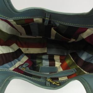 COACH エルゴ レザー トートバッグ ワンショルダー ロゴ 水色 ライトブルー 10743 /XZ GY42