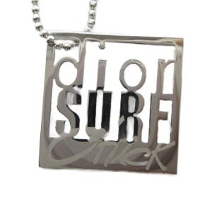SURF ネックレス アクセサリー ペンダント ロゴ シルバー色 GY11 /MQ OH