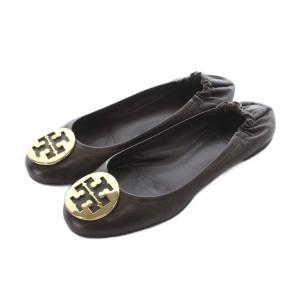 Classic Reva Ballet バレエシューズ 8.5 25.5cm ダークブラウン こげ茶 ダブルTロゴ