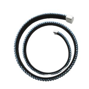 SWAROVSKI ブレスレット アクセサリー バングル クリスタル 青 ブルー シルバー色 GY18 /MQ