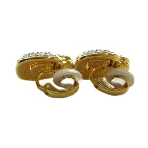 SWAROVSKI イヤリング アクセサリー 両耳用 ロゴ クリスタル ゴールド色 GY18 /MQ