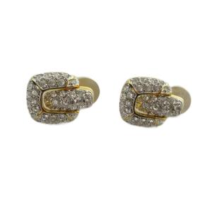 SWAROVSKI イヤリング アクセサリー 両耳用 ロゴ クリスタル ゴールド色 GY18 /MQ
