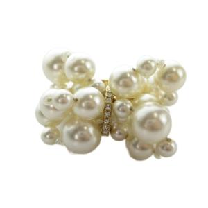 SWAROVSKI Donatella 指輪 パール リング ロゴ 58 18号 ゴールド色 GY18 /MQ