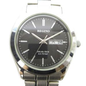 REGUNO レグノ J800-S106591 腕時計 ウォッチ 電波 ソーラー 黒文字盤 デイデイト
