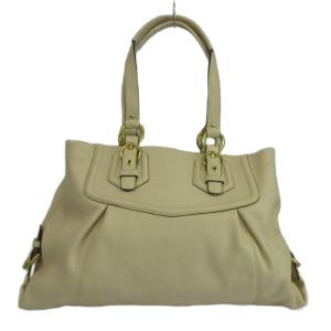 COACH トートバッグ ショルダー 2WAY レザー 馬車金具 ロゴ ゴールド金具 オフホワイト 14574 /XZ