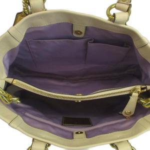 COACH トートバッグ ショルダー 2WAY レザー 馬車金具 ロゴ ゴールド金具 オフホワイト 14574 /XZ