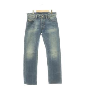 SAFADO 0885V デニム ジーンズ USED加工 パンツ ストレート ボタンフライ 30 インディゴ