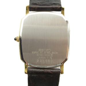 SEIKO Dolce 6030-5550 腕時計 クォーツ レザーベルト ゴールドカラー