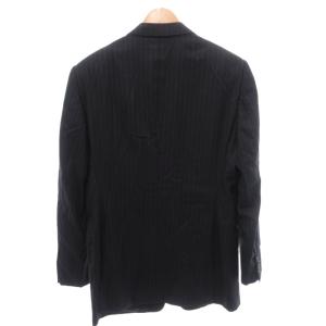 ARMANI COLLEZIONI セットアップ スーツ ジャケット パンツ ストライプ ウール 50 紺 ネイビー /FF GY18