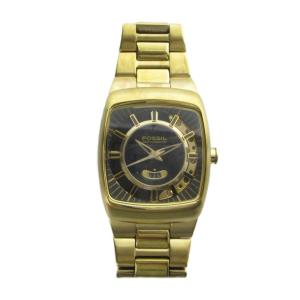 FOSSIL FS-4257 腕時計 ウォッチ 自動巻き 黒文字盤 スケルトン カレンダー付き ゴールド色 GY18